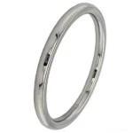 2mm Womens Court Polished Titanium Wedding Ring