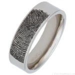 7mm Personalised Titanium Fingerprint Ring