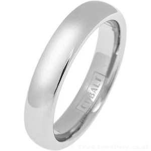 5mm Polished Court Cobalt Ring