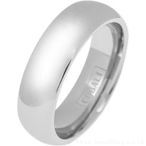 7mm Polished Court Cobalt Ring