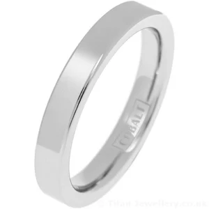 Men’s 4mm Flat Cobalt Ring Size V only