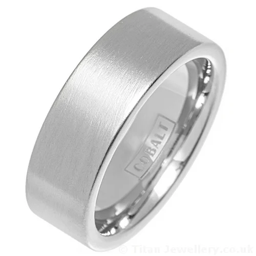8mm Brushed Comfort Fit Cobalt Ring 8mm Brushed Comfort Fit Cobalt Ring