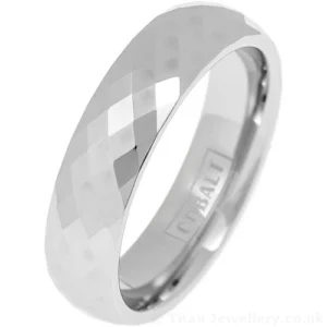 6mm Faceted Cobalt Ring