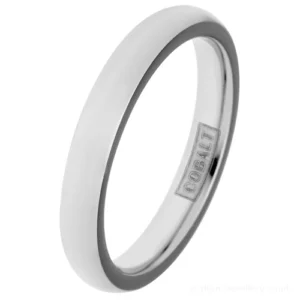 3mm Polished Court Cobalt Ring