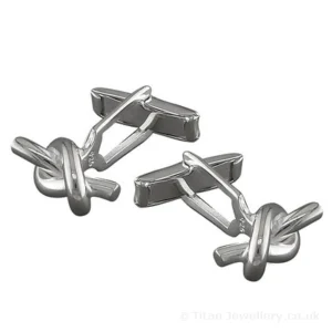 Silver Single Knot Cufflinks