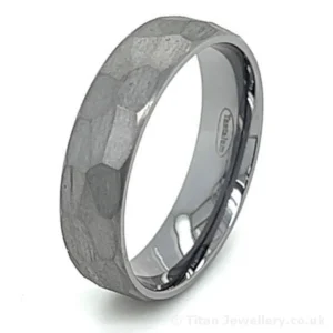 6mm Hammered Tantalum Ring