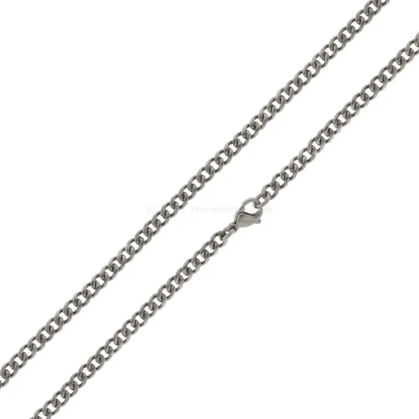 Titanium Flat Curb Chain 3.6mm, titanium flat curb chain