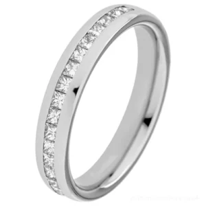 Platinum and 0.50ct Diamond Set Wedding Ring