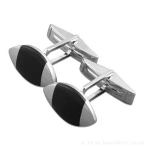 Silver Onyx Cufflinks