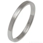 2mm Sterling Silver Flat Profile Wedding Ring