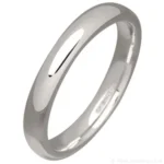3mm Sterling Silver Court Wedding Ring