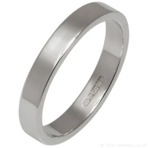 3mm Sterling Silver Flat Profile Wedding Ring