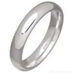 4mm Sterling Silver Court Wedding Ring