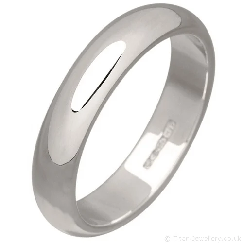 4mm Sterling Silver Wedding Ring