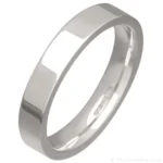 4mm Sterling Silver Flat Court Wedding Ring