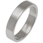 4mm Sterling Silver Flat Profile Wedding Ring