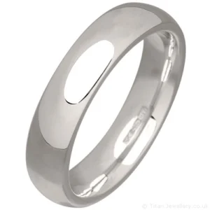 5mm Sterling Silver Court Wedding Ring