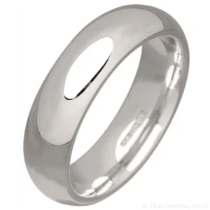 6mm Sterling Silver Court Wedding Ring