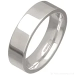 6mm Sterling Silver Flat Court Wedding Ring