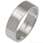 6mm Sterling Silver Flat Profile Wedding Ring