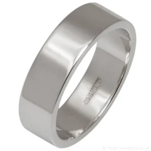 6mm Sterling Silver Flat Profile Wedding Ring