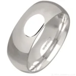 8mm Men's Sterling Silver Court Wedding Ring