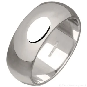 8mm Sterling Silver Wedding Ring