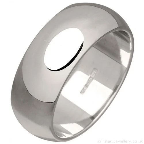 8mm Sterling Silver Wedding Ring