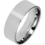 8mm Sterling Silver Flat Court Wedding Ring