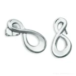Silver Infinity Stud Earrings