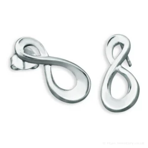 Silver Infinity Stud Earrings