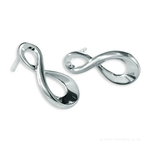 Silver Infinity Stud Earrings, silver infinity stud earrings