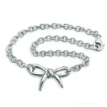 Silver Ballet Bow Bracelet