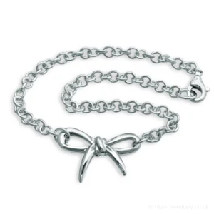Silver Ballet Bow Bracelet