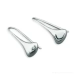 Silver Tapered Droplet Earrings