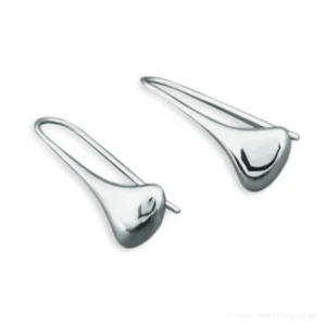Silver Tapered Droplet Earrings