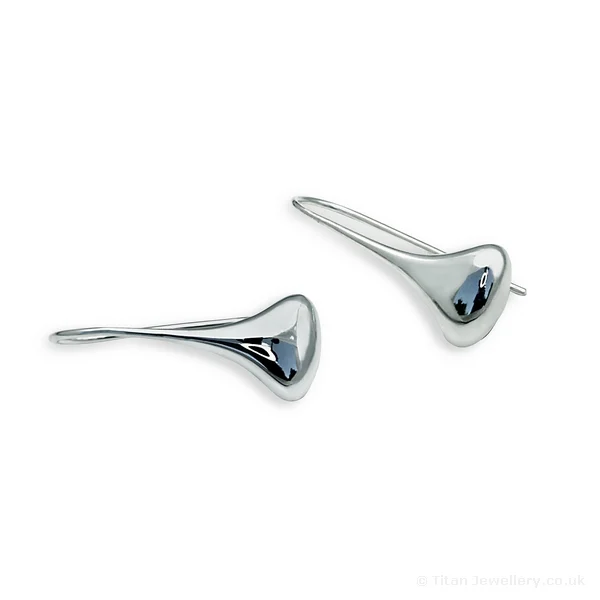 Silver Tapered Droplet Earrings, Silver Tapered Droplet Earrings