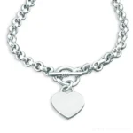 Silver Heart Tag Heavy Necklace