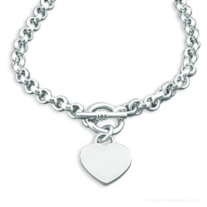 Silver Heart Tag Heavy Necklace