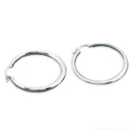 Mobius Twist Silver Hoop Earrings