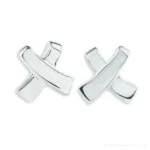 Silver Kiss Stud Earrings