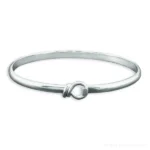 Silver Ribbon Twist Bangle
