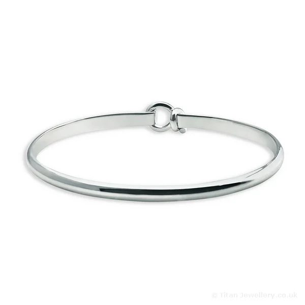 Silver Ribbon Twist Bangle