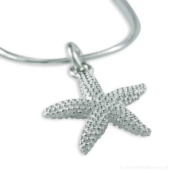 Silver Starfish Pendant, Silver Starfish Pendant