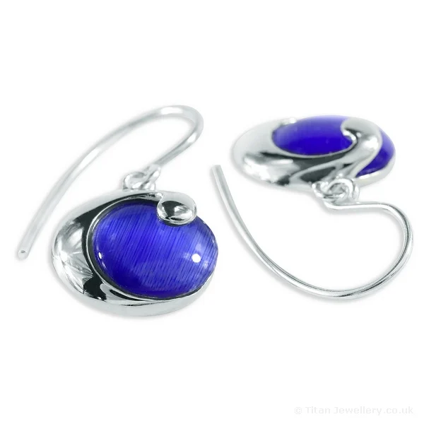 Something Blue Silver Earrings