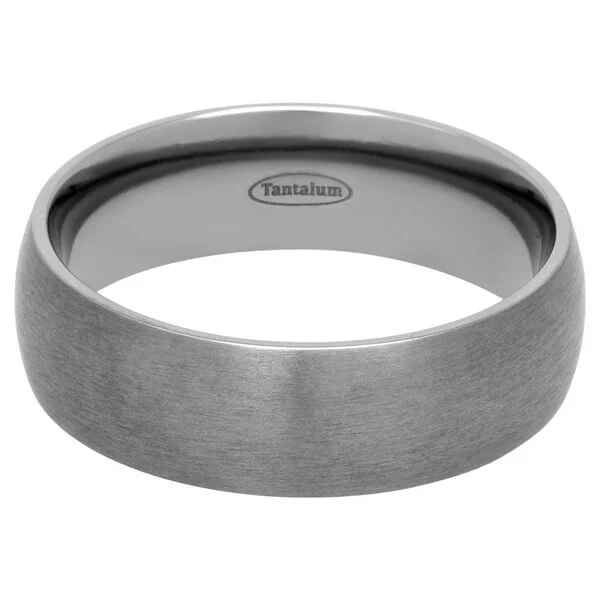 7mm Brushed Tantalum Wedding Ring, 7mm Brushed Tantalum Wedding Ring