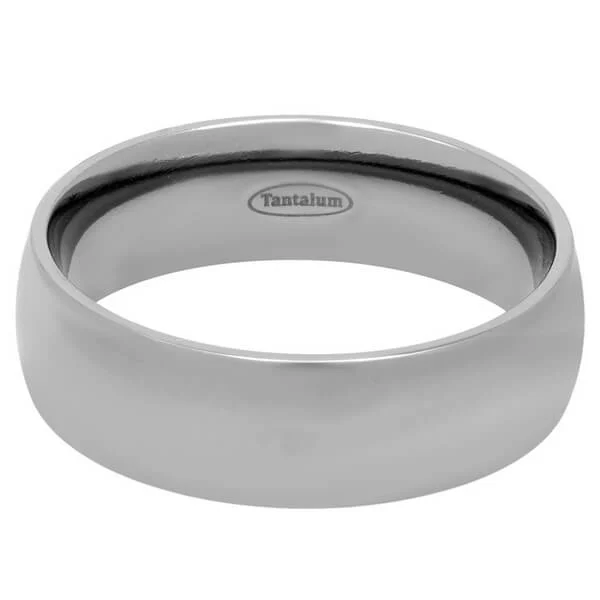 7mm Polished Tantalum Wedding Ring, Tantalum Wedding Ring