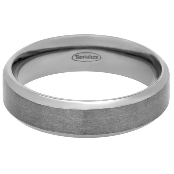 6mm Brushed Chamfered Tantalum Ring, 6mm Brushed Chamfered Tantalum Ring