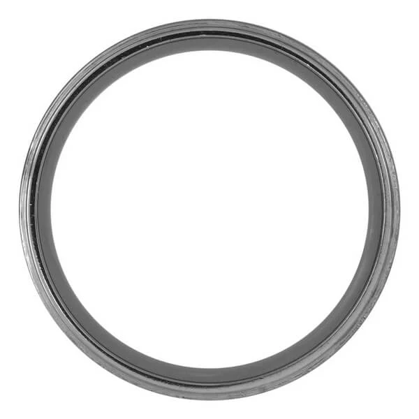 8mm Brushed Raised Centre Tantalum Ring