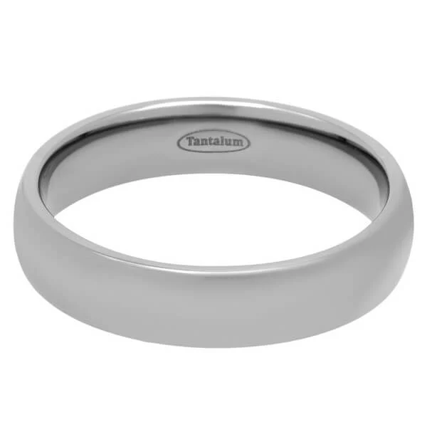 5mm Polished Tantalum Wedding Ring, polished tantalum wedding ring